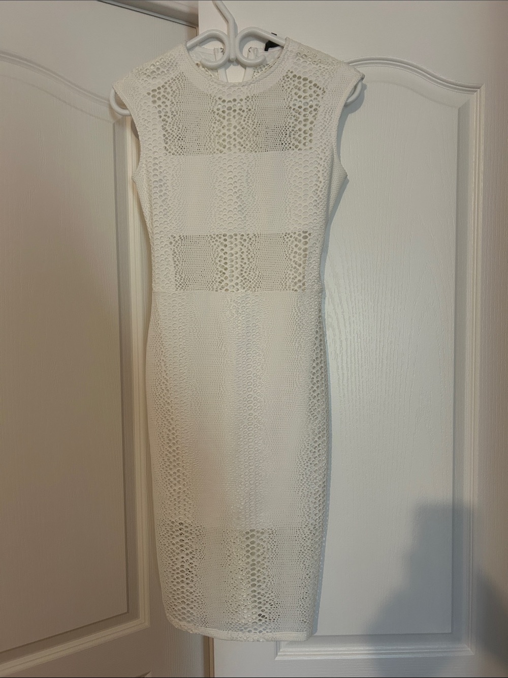 Twenty Ivory Knit Midi Sheath Dress